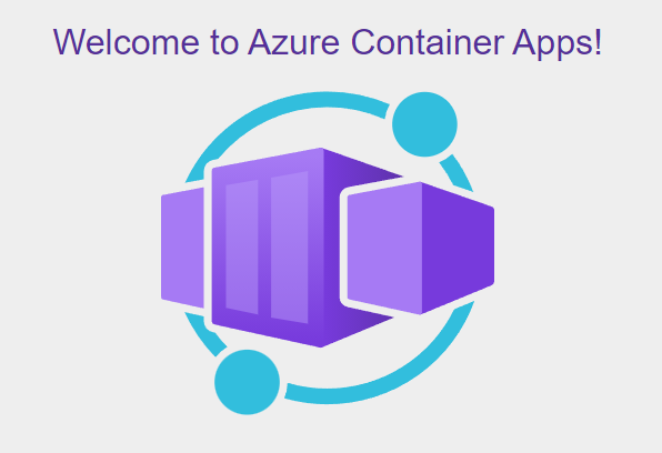 Hello World image of the Container Apps