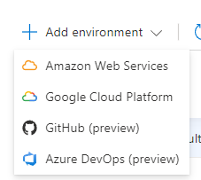 Add new environment at top
