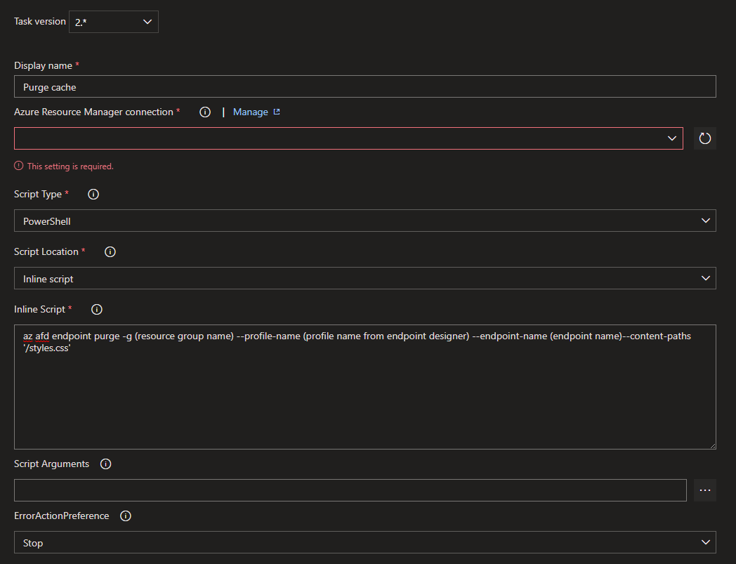 AZ CLI task