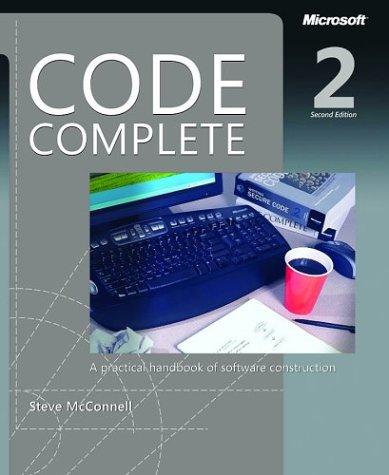 Cover of Code Complete: A Practical Handbook of Software Construction